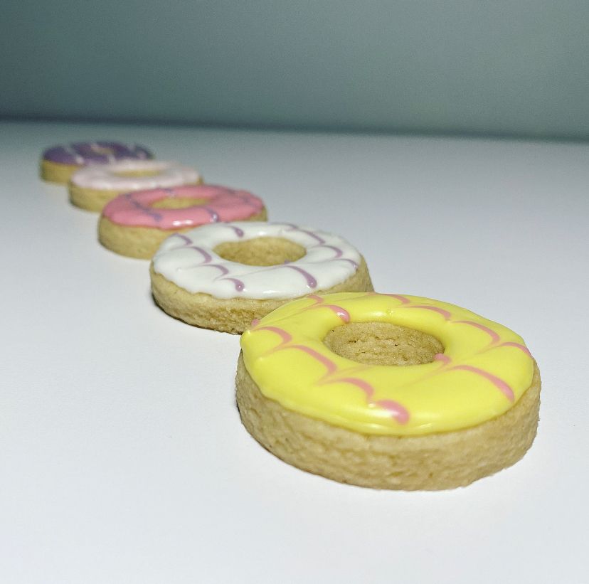 Homemade party ring biscuits