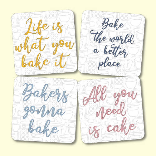 Baking Pun Coasters - Set of 4