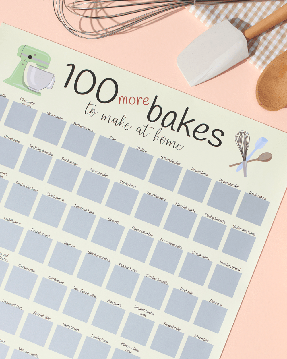 100 More Bakes Scratch Off Poster - Image 2