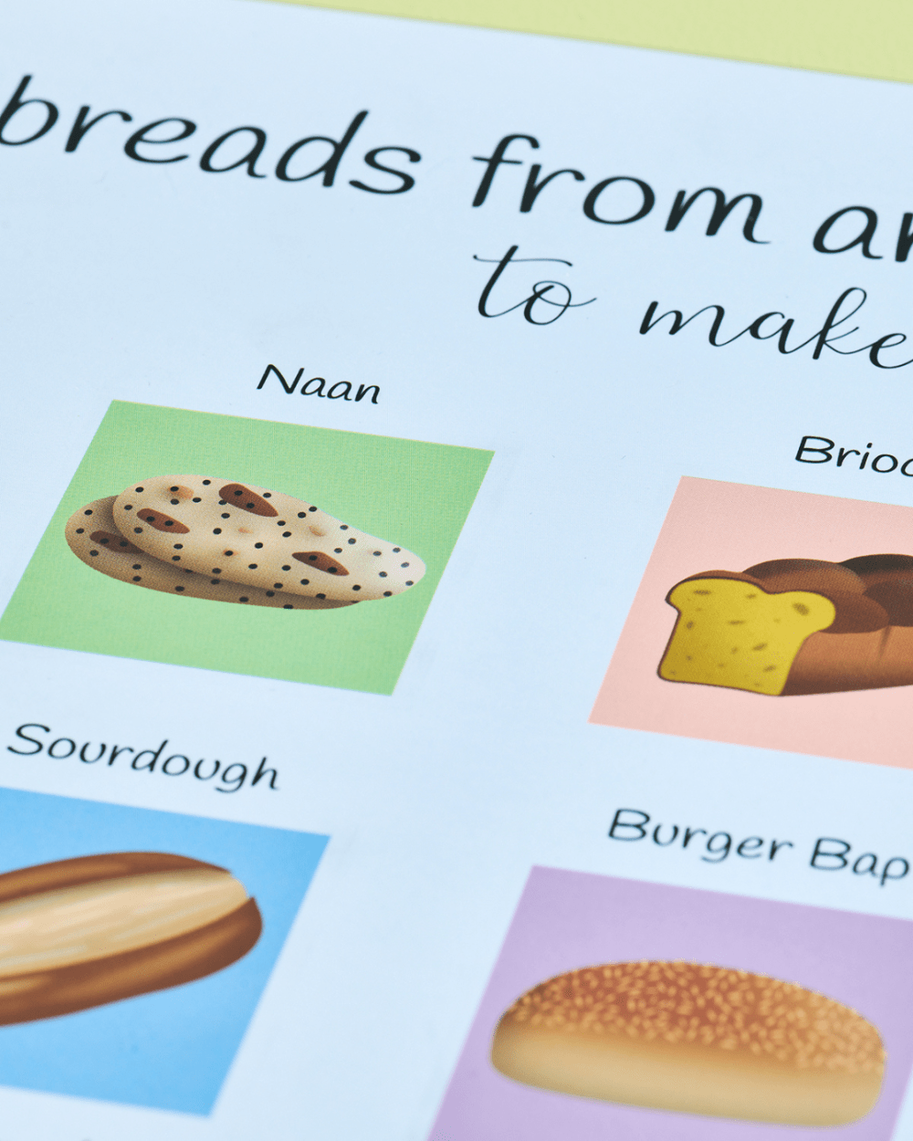 Breads From Around the World Scratch Off Poster - A3 - Image 9